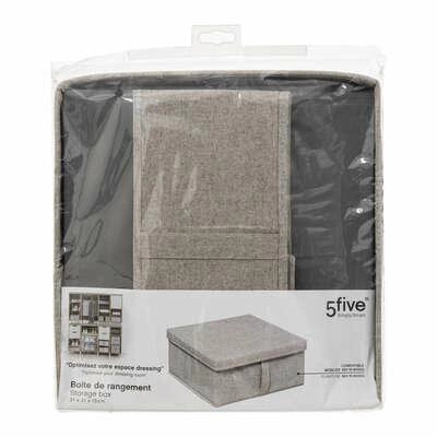 Textilní úložný box do regálu Orga 31x15 cm béžový s úchytkou 5five Simply Smart