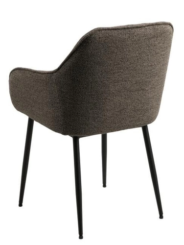 Čalouněná jídelní židle Brooke hnědá s područkami moderní Actona