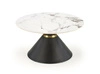 Konferenční stolek Javin M kulatý bílý mramor 80 cm moderní glamour do obýváku Intesi