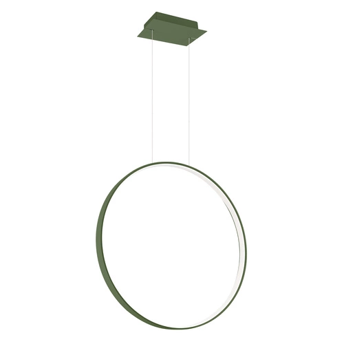 Závěsné LED svítidlo RIO olivově zelené moderní nad jídelní stůl 55 cm