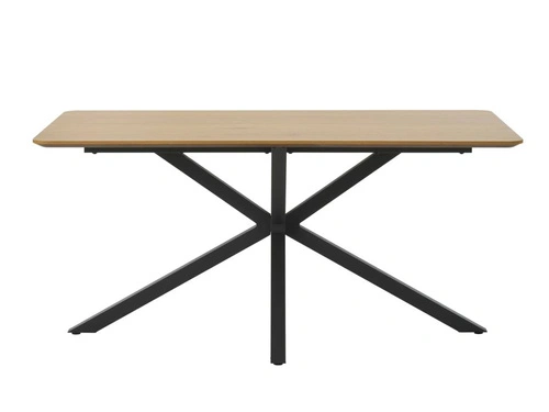 Jídelní stůl Cesura 160x90 v přírodním dubu s černými nohami