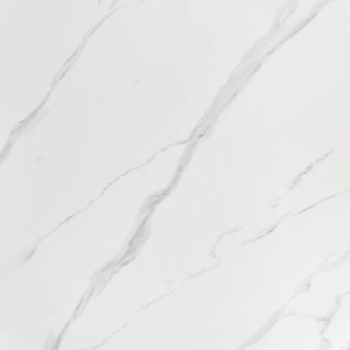 Kulatý skleněný stůl Munya 120 cm bílý glamour do jídelny a obýváku moderní