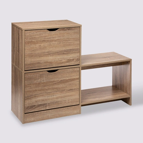 Botník Tiro 5five simply smart přírodní s policí a zásuvkami do předsíně skandinávský