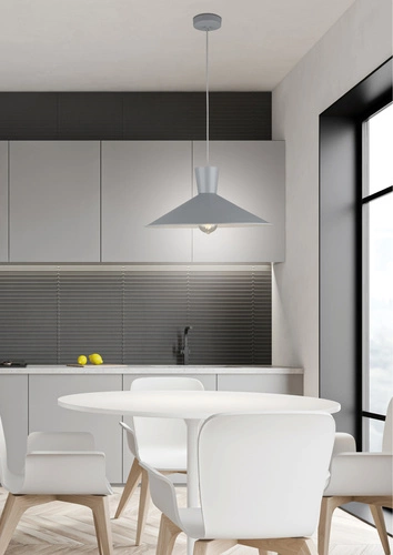 Závěsné svítidlo Elista šedé kovové moderní nad jídelní stůl Ledea 120 cm