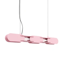 LED závěsné svítidlo CHAIN 91 růžové moderní do obývacího pokoje nad stůl
