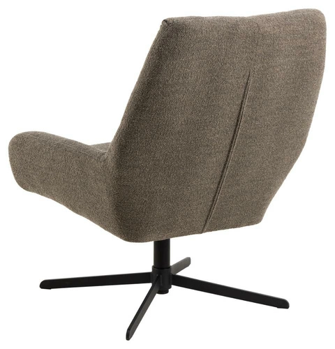 Otočná sametová křesla Paris do obýváku, moderní, hnědá, s područkami Actona