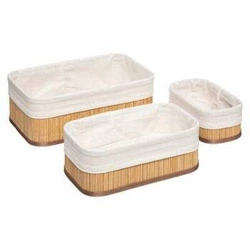 Sada 3 bambusových košů Vannerie na úložný regál moderní styl