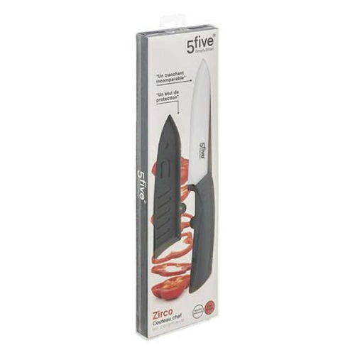 Keramický nůž 5five Zirco 15 cm na zeleninu a maso moderní s pouzdrem černý