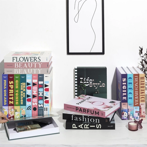 Intesi Pinacolada ozdobná krabička kniha fialová dekorativní do ložnice a obýváku