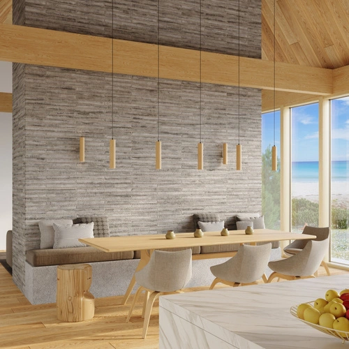 Moderní nástěnné svítidlo LINO bílé z přírodního dřeva do obýváku a ložnice