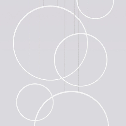 Závěsné LED svítidlo RIO 5 bílé moderní do obýváku a jídelny 5bodové