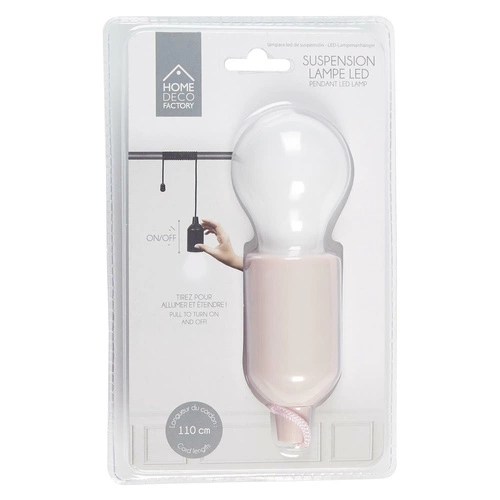 Závěsná lampa žárovka růžová