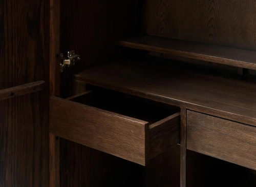 Vysoká komoda Latina bar s zásuvkami dub espresso do obývacího pokoje