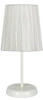 Moderní noční lampička Rifasa bílá kovová s textilním stínidlem do ložnice a dětského pokoje
