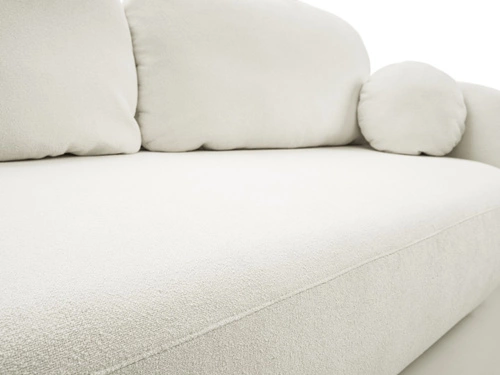 Rozkládací pohovka Salby bílá s úložným prostorem a funkcí spaní 3místná do obýváku