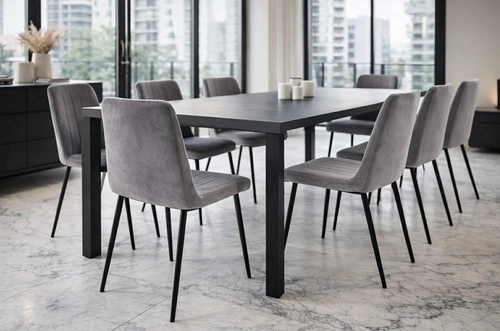 Židle Lana velvet šedá sametová do jídelny a kuchyně Intesi