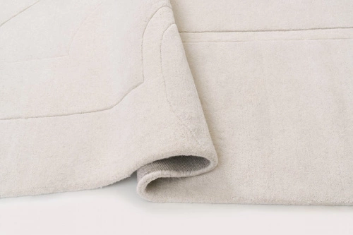 Vlněný koberec do obýváku Valanga 160x230 béžový moderní měkký Carpet Decor