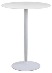 Barový stůl Malta kulatý bílý mramor 80 cm moderní do kuchyně a jídelny Actona