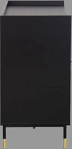 Černá komoda Tedy glamour se zásuvkami 80 cm moderní komoda do obýváku nebo ložnice
