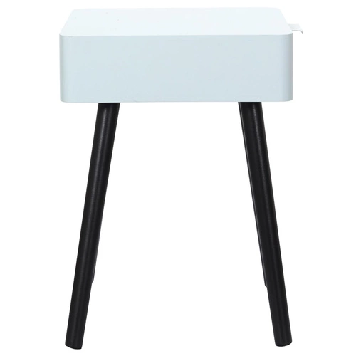 Noční stolek Intesi Padano modrý se zásuvkou, 35 cm – skandinávský minimalismus do ložnice