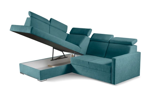 Rohová rozkládací pohovka Mils XL levá skandinávský styl do obýváku mořská Intesi