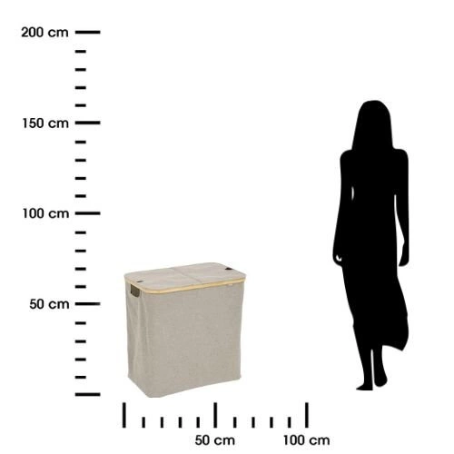 Koš na prádlo Tidy 80l šedý