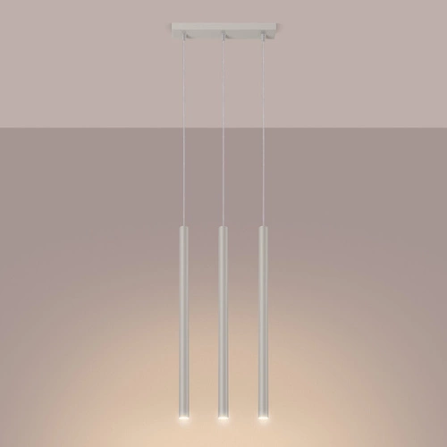 Závěsné svítidlo Pastelo 3 béžové moderní nastavitelné do obýváku a nad stůl