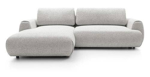 Rohová rozkládací sedačka Ljung levá šedá moderní s úložným prostorem do obýváku Intesi