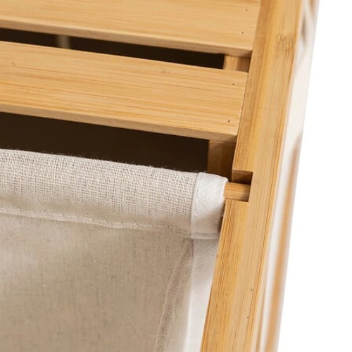 Bambusová koupelnová komoda Tidy Box 5five simply smart s košem na prádlo a zásuvkami