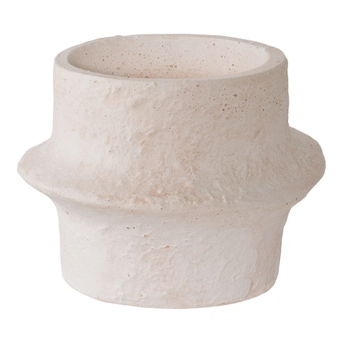 House Nordic sada 2 bílých cementových svícnů do obýváku a jídelny