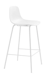 Hoker Whitby bílý moderní s opěrkou do kuchyně a k ostrůvku, kovový 67 cm