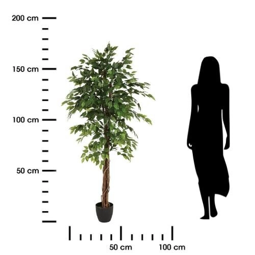 Velký umělý strom fíkus Atmosphera 185 cm jako živý v květináči do obýváku