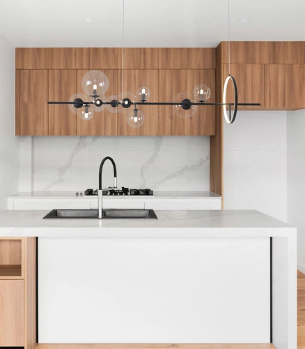 Závěsné svítidlo koule Orion Long černé 120 cm LED do obýváku a nad kuchyňský ostrůvek