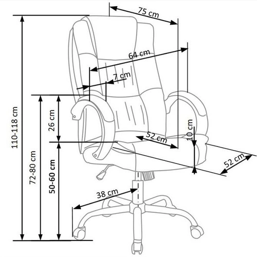 Ergonomická kancelářská židle Motion šedá kožená otočná s nastavitelnou výškou do kanceláře Intesi