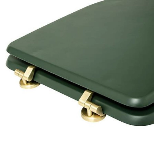 Zelené WC sedátko Duo z duroplastu moderní