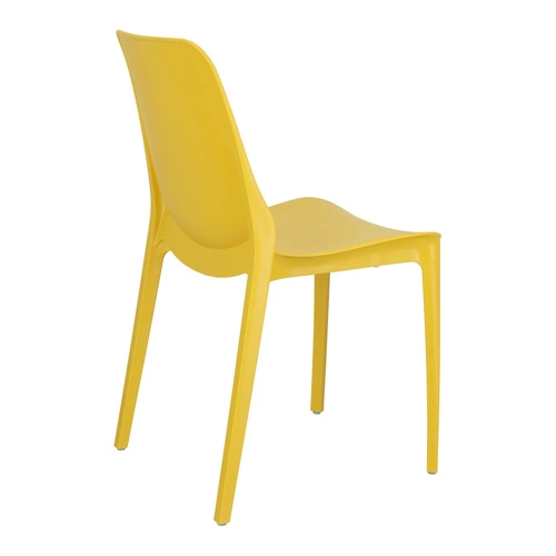 Zahradní žlutá stohovatelná židle z plastu Ginevra moderní na zahradu a terasu SCAB Design