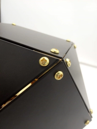 Závěsné svítidlo NEW GEOMETRY-3 černo-zlaté moderní do obýváku a jídelny 45 cm