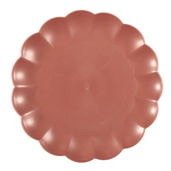 Jídelní talíř Iris Intesi 25,5 cm růžový kulatý plastový do jídelny vhodný do myčky