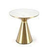 Konferenční stolek Aventure kulatý bílý mramor zlatý glamour do obýváku 50x52 cm Intesi