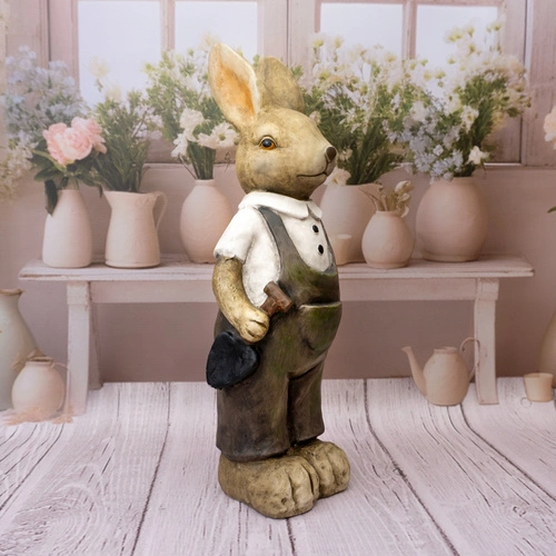 Intesi velikonoční dekorativní figurka Zajíc v lacláčích 56 cm do obýváku nebo na stůl