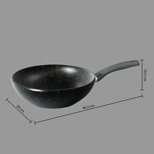 Kovaný hliníkový wok 28 cm černý