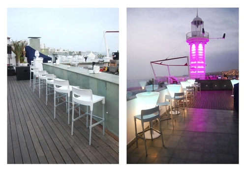 Barová židle Divo 75 cm oranžová s opěrkou moderní do kuchyně a na ostrůvek SCAB Design