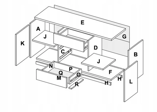 Vysoká bílá komoda Merle s zásuvkami moderní do obývacího pokoje 160 cm lesk