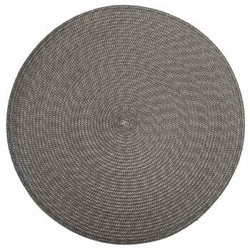 Šedá kulatá prostírka na stůl 38 cm moderní pletená 5five