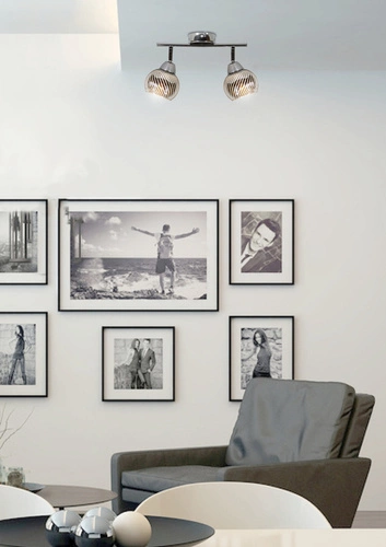 Stropní svítidlo Fort chromované nastavitelné do obýváku a kuchyně 2bodové moderní