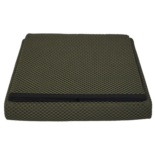 Skládací čtvercová taburetka se schovkou Vels Atom Intesi moderní do předsíně khaki 38x38 cm