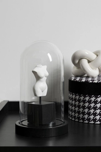 Dekorativní soška Afrodita ve skle glamour Atmosphera do obýváku nebo jako dárek 21 cm