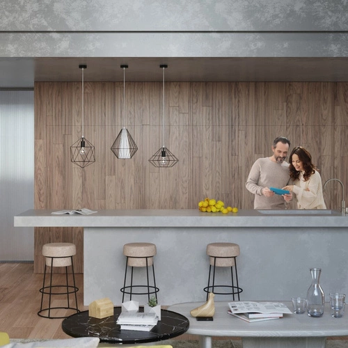 Závěsné svítidlo UMBERTO černé moderní do obýváku a jídelny kovové 32 cm