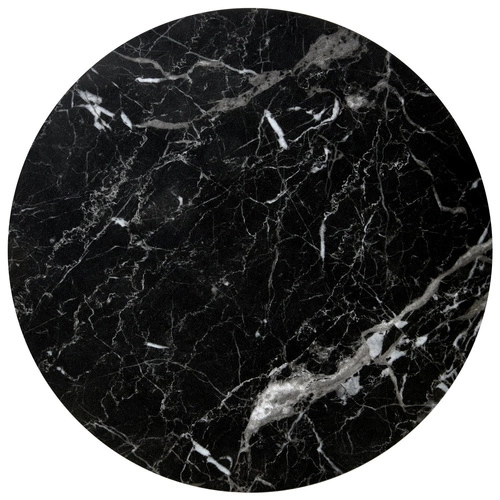 Sada 2 kulatých konferenčních stolků Tabarka černý mramor loftový do obýváku Intesi