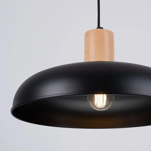 Závěsné svítidlo INDY černé skandinávské do obýváku a nad stůl 38 cm SOLLUX LIGHTING